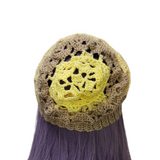 Crochet Skull Beanie - Shades of Wheat Fields