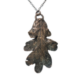 Copper Oak Leaf with Citrine Cluster Pendant