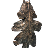 Copper Oak Leaf with Citrine Cluster Pendant