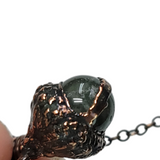 Copper Acorn Topped Lodolite Sphere Pendant