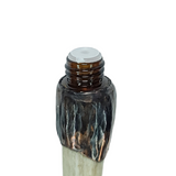 Deer Antler Aromatherapy Bottle Copper Pendant with Quartz Cluster