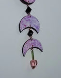 Pink Limeade Moon Phase Suncatcher Wall Hanging