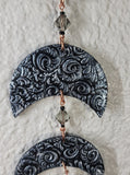 Silver Foliage Moon Phase Suncatcher Wall Hanging