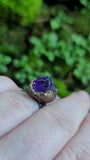Raw Amethyst Nugget Copper Ring size 7