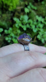 Raw Amethyst Nugget Copper Ring size 7