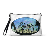 Slainte Mushroom Village Watercolor Painting Crossbody bag