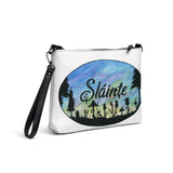 Slainte Mushroom Village Watercolor Painting Crossbody bag