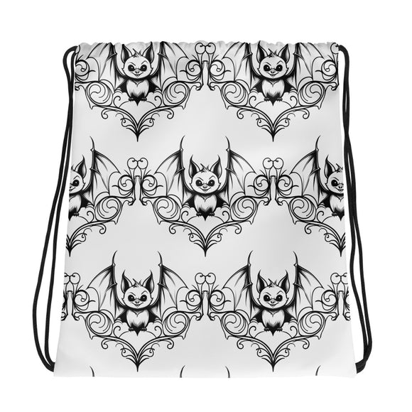 Filigree Cheeky Bat Drawstring bag
