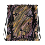 The Transition Hour Watercolor Drawstring bag