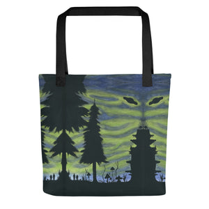 On the Trail watercolor painting Tote bag