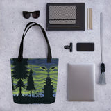 On the Trail watercolor painting Tote bag