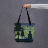 On the Trail watercolor painting Tote bag