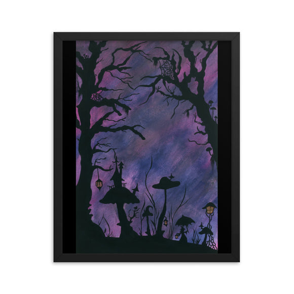The Midnight Hour Watercolor Framed poster