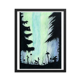 Don't Beam Me Up Watercolor Painting Framed poster