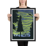 On the Trail watercolor painting Framed poster