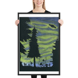 On the Trail watercolor painting Framed poster