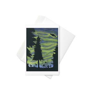 On the Trail watercolor painting Greeting card