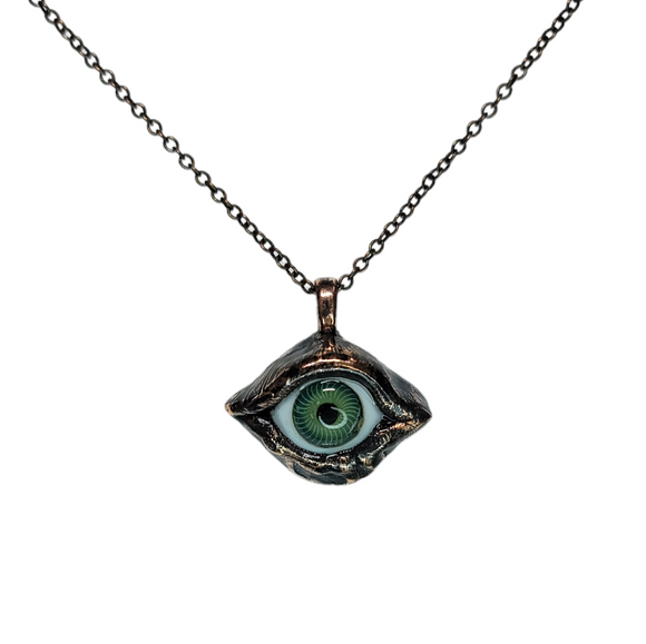 Copper Green Eye Pendant