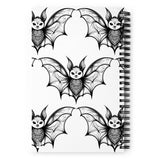 Whispering Wings Filigree Bat Spiral notebook brick pattern