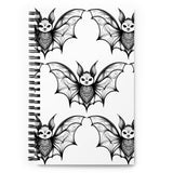 Whispering Wings Filigree Bat Spiral notebook brick pattern