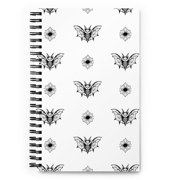 Whispering Wings Bat Spiral notebook - Half Drop