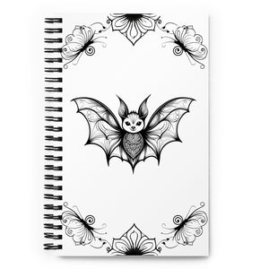 Whispering Wings Bat in Frame Spiral notebook