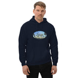 Slainte Mushroom Village Watercolor Painting Unisex Hoodie