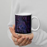 The Midnight Hour Watercolor White glossy mug