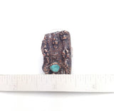 Oregon Tree Bark with Sleeping Beauty Turquoise Copper Ring Size 7-1/4