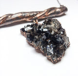 Smoky Quartz Cluster with Copper Twisted Vine Pendant