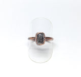 Tourmalinated Quartz Polished Nugget Ring Size 8-3/4