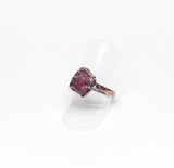 Raw Pink Tourmaline Ring Size 5-1/2