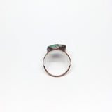 Raw Emerald Green Tanzurine Ring Size 9-3/4