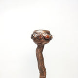 Mahogany Obsidian Oregon Driftwood Copper Chime Candle Holder