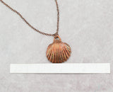 Barcelona Sea Shell Necklace, pendant with bail 1 1/8 x 1 1/4 inch