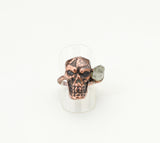Skull with Crystal Point Ring Size 6