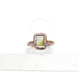 Scottish Green Marble Copper Ring Size 8