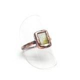Scottish Green Marble Copper Ring Size 8