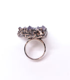 Amethyst Cluster Copper Ring Size 7 3/4