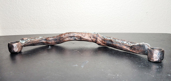 Aquamarine River Driftwood Candle Holder