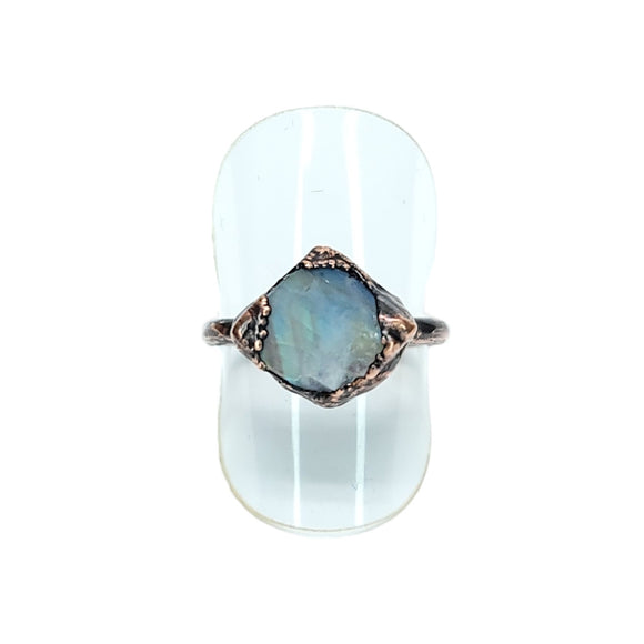 Raw Moonstone Nugget Ring Size 8