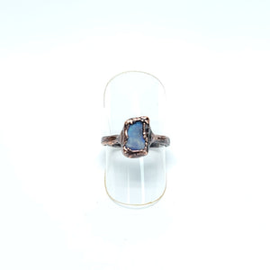 Raw Moonstone Nugget Ring Size 6