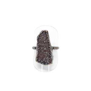 Amethyst Geode Cluster Ring Size 9 1/4