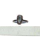 Polished Tourmalinated Quartz Nugget Ring Size 8 1/2