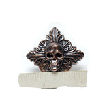Copper Gothic Embossed Stamping with Skull Ring Size 7 1/4