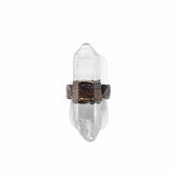 Double Terminated Clear Quartz Crystal Ring Size 7 1/2