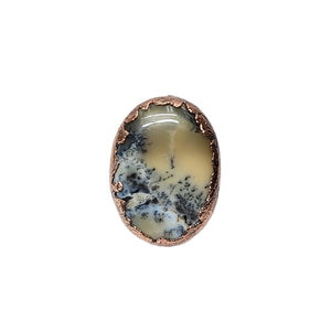 Dendritic Opal Copper Ring Size 11