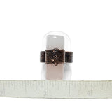 Polished Rose Quartz Cylinder Ring Size 9