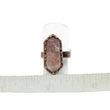 Double Terminated Pink Amethyst Ring Size 6
