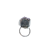 Amethyst Cluster Statement Ring Size 7 3/4